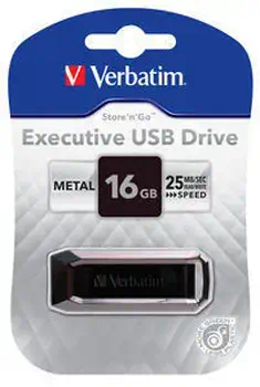 Revendeur officiel Verbatim Executive USB Drive 16GB  - Adaptateur stockage