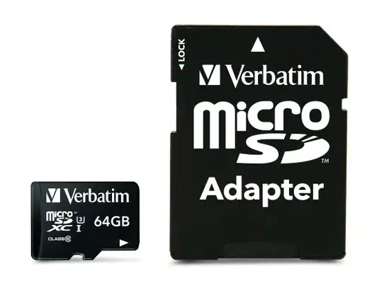 Verbatim Pro 64 Go MicroSDXC UHS Classe 10 - Carte Mémoire - visuel 1