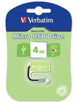 Verbatim Micro USB Drive 4GB - Eucalyptus Green - Adaptateur stockage - visuel 3