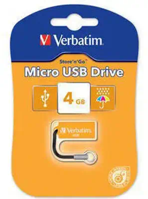 Verbatim Micro USB Drive 4GB - Volcanic Orange - Adaptateur stockage - visuel 3
