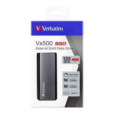 Verbatim Disque SSD externe Vx500 USB 3.1 Gén 2 120 Go - Disque dur SSD - visuel 3