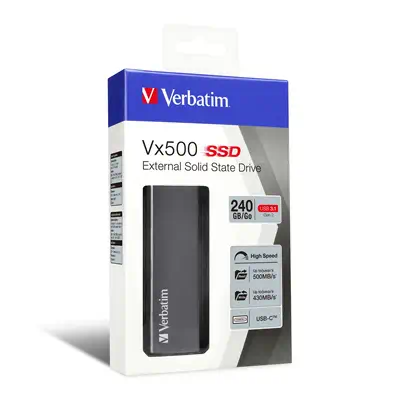 Verbatim Disque SSD externe Vx500 USB 3.1 Gén 2 240 Go - Disque dur SSD - visuel 4