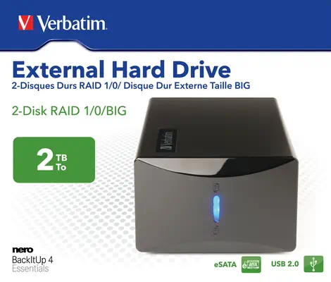 Verbatim 2TB RAID Hard Drive  - Disque dur Externe - visuel 7