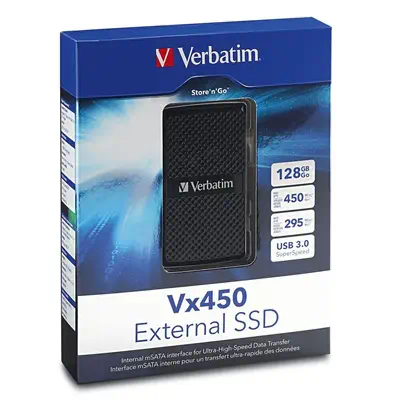 Verbatim Vx450 128 Go USB 3.2 Gen 1 (3.1 Gen 1) Noir - Disque dur SSD - visuel 4