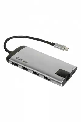 Verbatim 49142 station d'accueil USB 3.2 Gen 1 (3.1 Gen 1) Type-C Noir, Argent - Station d'accueil pour portable - visuel 6