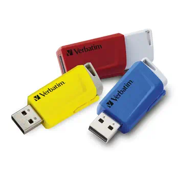 Avantages Verbatim Clé USB Store 'n Click 3 x 16 Go Rouge / Bleu /