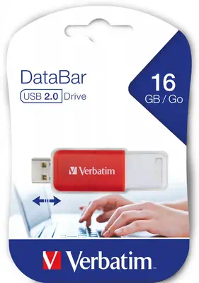 Verbatim DataBar lecteur USB flash 16 Go USB Type-A 2.0 Rouge - Adaptateur stockage - visuel 3