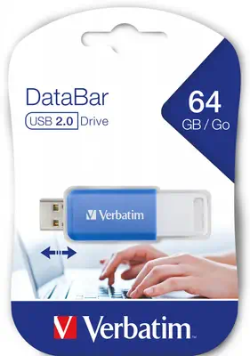 Verbatim V DataBar lecteur USB flash 64 Go USB Type-A 2.0 Bleu - Adaptateur stockage - visuel 3