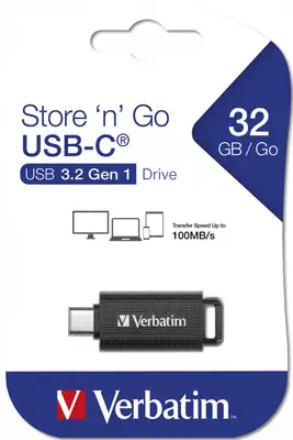 Verbatim Store 'n' Go lecteur USB flash 128 Go USB Type-C 3.2 Gen 1 (3.1 Gen 1) Noir - Adaptateur stockage - visuel 5