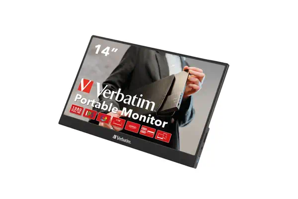 Verbatim 49590 écran plat de PC 35,6 cm (14") 1920 x 1080 pixels Full HD LCD Noir - Ecran Ordinateur - visuel 6