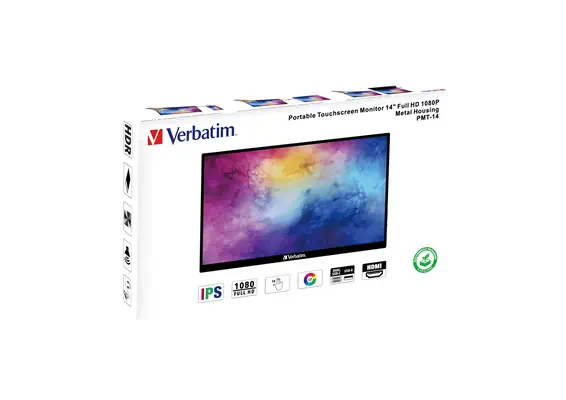 Verbatim 49591 écran plat de PC 35,6 cm (14") 1920 x 1080 pixels Full HD LCD Écran tactile Noir - Ecran Ordinateur - visuel 8
