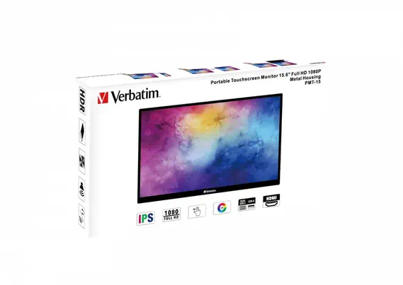Verbatim 49592 écran plat de PC 39,6 cm (15.6") 1920 x 1080 pixels Full HD LCD Écran tactile Noir - Ecran Ordinateur - visuel 10