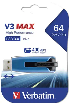 Verbatim Clé USB V3 MAX de 64 Go - Adaptateur stockage - visuel 5