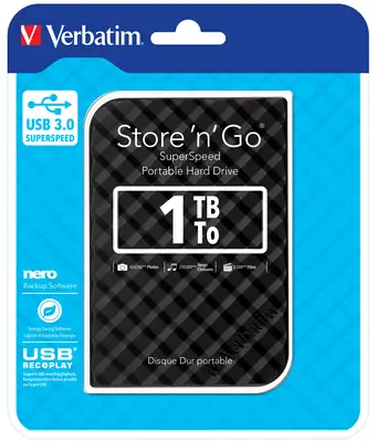 Disque dur portable USB Store 'n' Go 3.0, 1 To, noir - Verbatim - Disque dur Externe - visuel 5