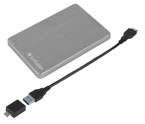 Verbatim Disque dur portable mince Store n Go ALU 1 To gris - Disque dur Externe - visuel 3