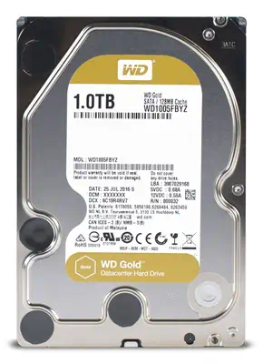 Western Digital Gold disque dur 1 To 7200 Western Digital - visuel 1 - hello RSE - Fonction de TLER (Time-Limited Error Recovery) spécifique à technologie RAID