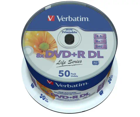 Verbatim 97693 DVD vierge 8,5 Go DVD+R DL 50 pièce(s) - Accessoire Stockage - visuel 2