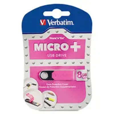 Verbatim Store 'n' Go 8GB lecteur USB flash 8 Go USB Type-A 2.0 Noir, Rose - Adaptateur stockage - visuel 3