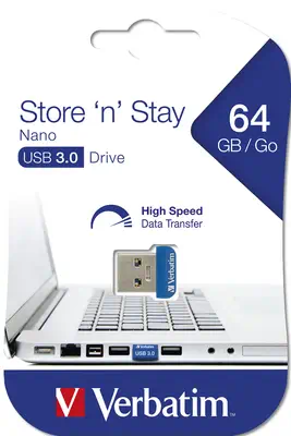 Verbatim Clé NANO USB 3.0 Store 'n' Stay 64 Go - Adaptateur stockage - visuel 5