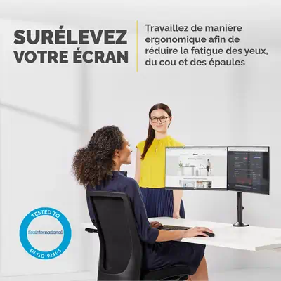 Fellowes Reflex 8502601 support d'écran plat pour bureau 68,6 cm (27") Noir - Accessoire Moniteur - visuel 2