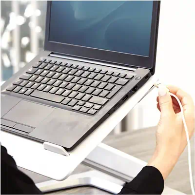 Fellowes Support Ordinateur Portable Hana - Blanc Fellowes - visuel 1 - hello RSE - Ports USB