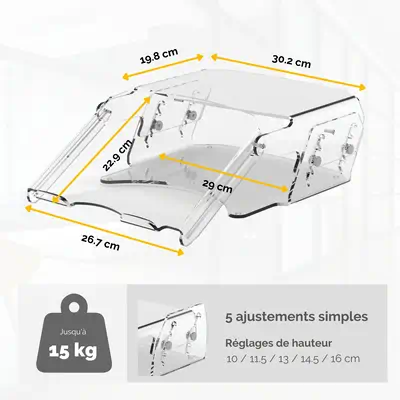 Support moniteur ajustable avec porte-documents Clarity - Fellowes - Accessoire Moniteur - visuel 5