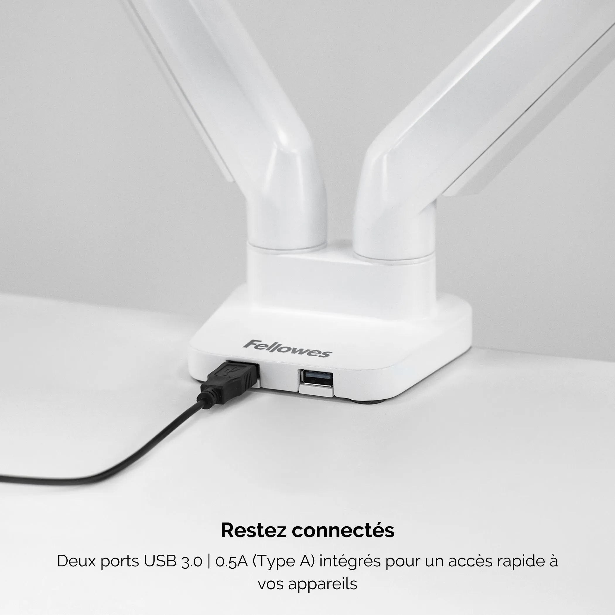 Achat FELLOWES Bras Porte-Ecrans Double Blanc Platinum Series sur hello RSE - visuel 5