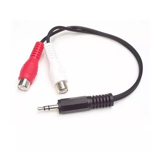 Revendeur officiel StarTech.com Câble Adaptateur Audio Mini-Jack 3.5mm Mâle vers 2x RCA / Cinch Femelle - 15 cm