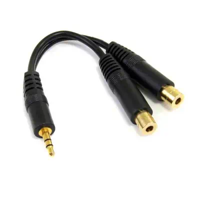 StarTech Câble répartiteur stéréo 15 cm - Mâle 3,5 mm vers - Câble Audio - visuel 1