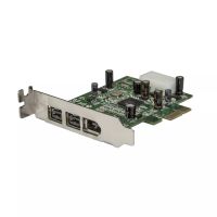 Carte adaptateur PCI Express vers 3 ports FireWire - Faible encombrement -  800 et 400