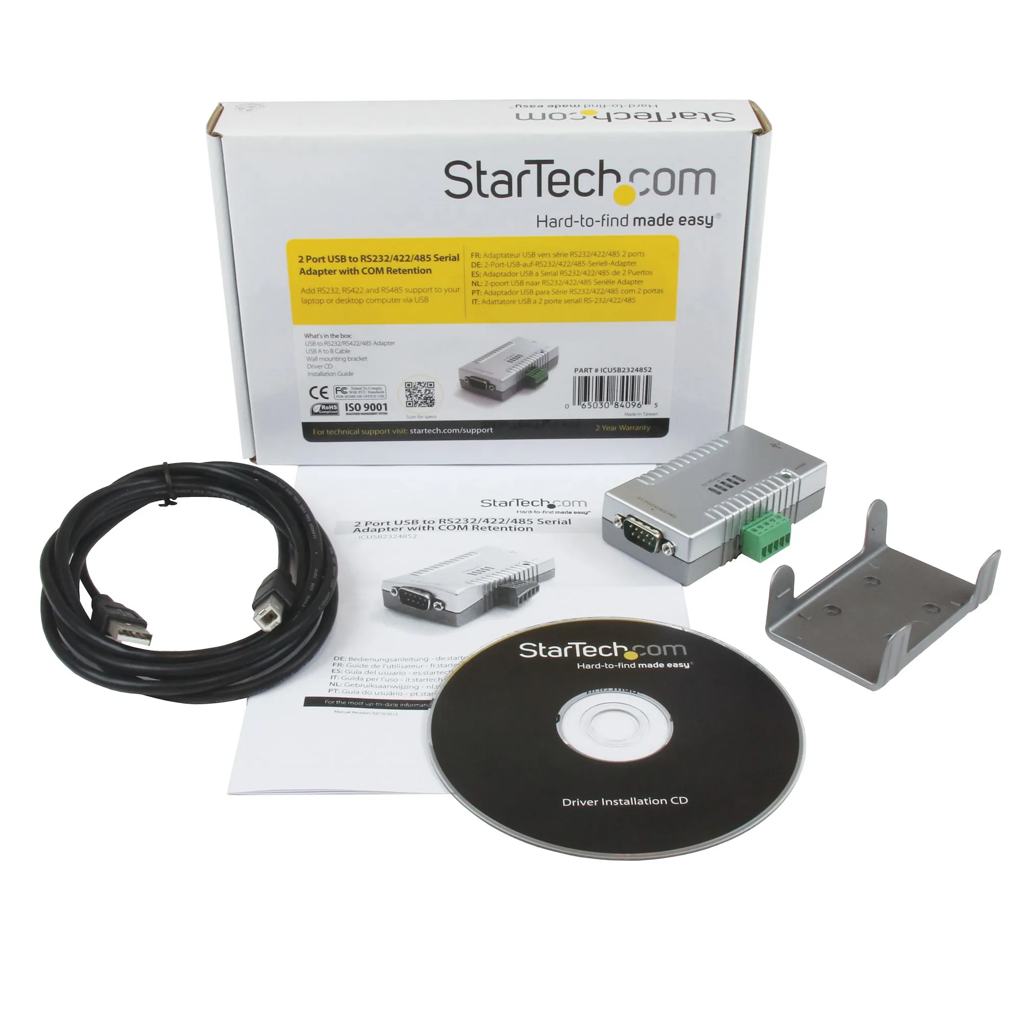 Adaptateur USB vers 2 Ports Série RS232 RS422 RS485 - Mémorisation de Port COM - StarTech - Adaptateur stockage - visuel 3