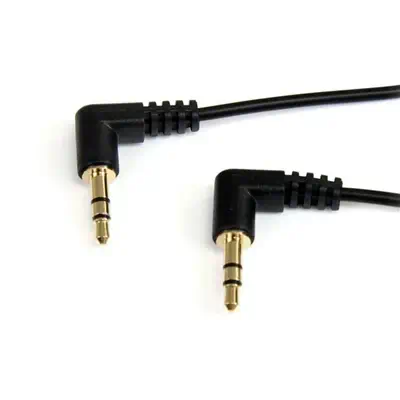 StarTech Câble audio stéréo Mini-Jack 3,5mm slim coudé à - Câble Audio - visuel 1