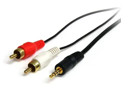 StarTech Câble audio stéréo de 1 m - Mâle 3,5 mm vers mâle 2 - Câble Audio - visuel 1