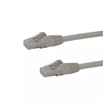 Revendeur officiel Câble RJ et Fibre optique StarTech.com Câble réseau Cat6 Gigabit UTP sans crochet de 15m - Cordon Ethernet RJ45 anti-accroc - M/M - Gris