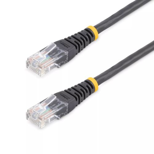 Vente Câble RJ et Fibre optique StarTech.com Câble patch UTP Cat5e de 15 m avec RJ45 moulé noir - Cordon de connexion de 15 m