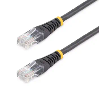 Revendeur officiel Câble RJ et Fibre optique StarTech.com Câble patch UTP Cat5e de 15 m avec RJ45 moulé noir - Cordon de connexion de 15 m