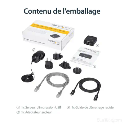 Serveur d'impression LPR réseau 10/100 Mb/s avec port USB 2.0 - StarTech - Accessoires pour imprimante - visuel 10