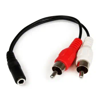 Revendeur officiel StarTech Câble en Y Mini-Jack 3,5mm vers 2x RCA de 15 cm