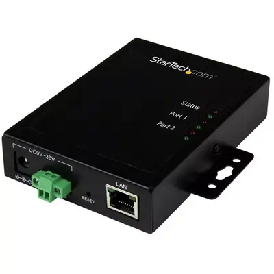 Serveur de périphériques à 2 ports série RS232 vers IP Ethernet - Métallique et montable - StarTech - Accessoire Réseau - visuel 1