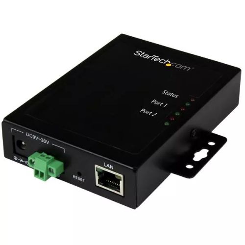 Vente StarTech.com Serveur de périphériques à 2 ports série RS232 vers IP Ethernet - Métallique et montable au meilleur prix