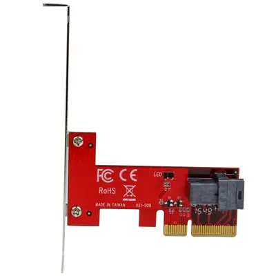 Adaptateur PCI Express à 4 Voies vers SFF-8643 pour SSD U.2 PCIe NVMe - Adaptateur SSD U.2 2.5" NVMe - StarTech - Carte Réseau - visuel 2