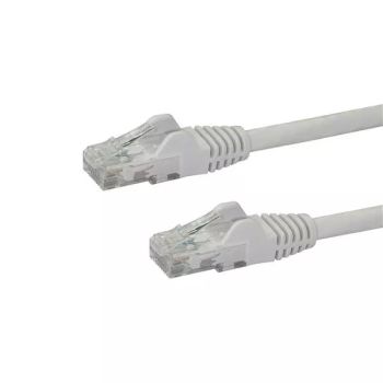 Revendeur officiel Câble RJ et Fibre optique StarTech.com Câble réseau Cat6 UTP sans crochet de 50 cm - Blanc