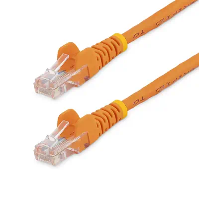StarTech Câble réseau Cat5e sans crochet de 50 cm - Orange - Câble RJ et Fibre optique - visuel 1