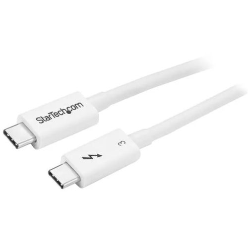 Achat Câble divers StarTech.com Câble Thunderbolt 3 de 50 cm - 40 Gb/s - Compatible Thunderbolt, USB et DisplayPort - Blanc