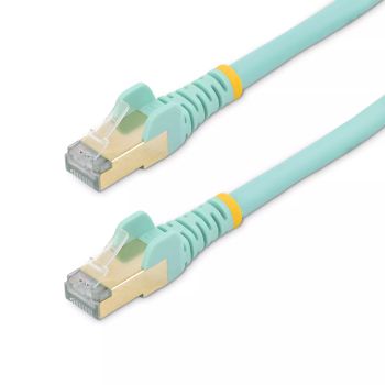 Revendeur officiel StarTech.com Câble réseau Cat6a STP blindé sans crochet de 3 m - Aqua