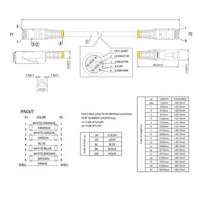 StarTech Câble réseau Ethernet RJ45 Cat6 de 7 m - Gris - Câble RJ et Fibre optique - visuel 9