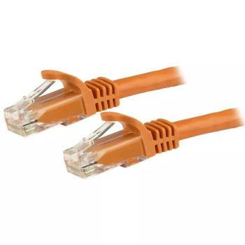 Vente Câble RJ et Fibre optique StarTech.com Cordon de raccordement UTP CAT6 (1,5 m) sans crochet - Câble patch RJ45 - Orange