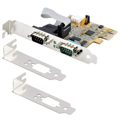Carte Série PCI Express à 2 ports - Carte d'Extension Série PCIe vers RS232 (DB9) - Adaptateur PCIe  - StarTech - Carte Réseau - visuel 10