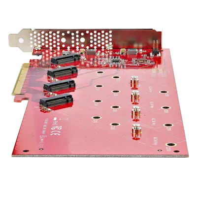 StarTech.com QUAD-M2-PCIE-CARD-B carte et adaptateur d'interfaces Interne M.2 - Carte Réseau - visuel 4