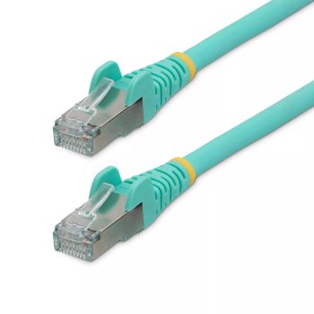 Revendeur officiel StarTech.com Câble Ethernet CAT6a 2m - Low Smoke Zero Halogen (LSZH) - 10 Gigabit 500MHz 100W PoE RJ45 S/FTP Cordon de Raccordement Réseau Snagless Turquoise avec Décharge de Tension
